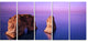 Rawsha Rock on Sunset, Seascape Canvas Art Print, 60"x28", 5 Panels