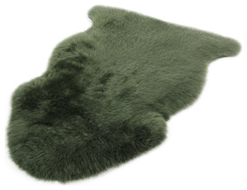 Modern Sheepskin Single Pelt 2'X3' Rug, Cypress