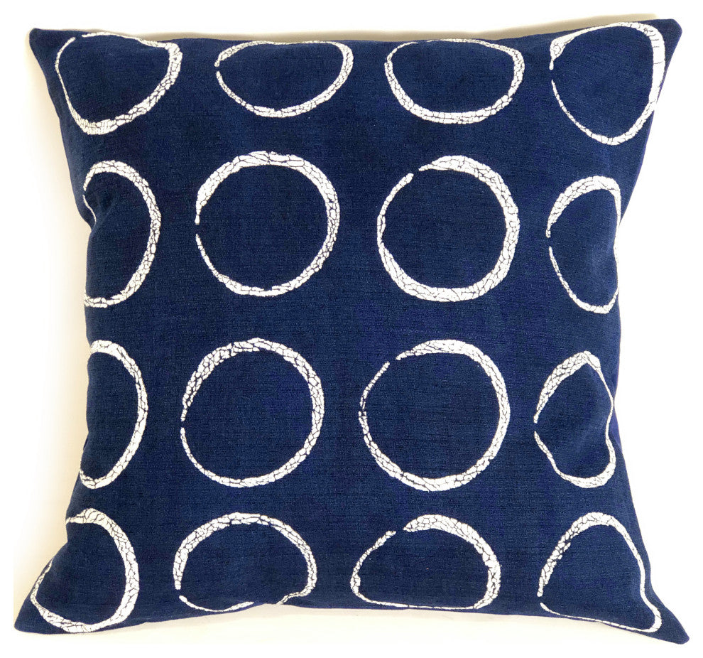Sadza Circles Pillow -Touareg Indigo