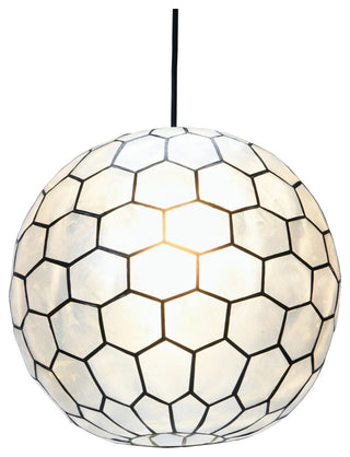Capiz Honeycomb Ceiling Light, Medium