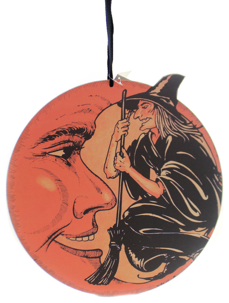 Halloween Witch Moon Wall Decor Broom Spooky Wreaths