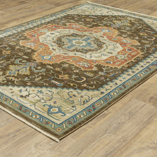 Fabienne Medallion Indoor Area Rug, Brown, 2'x3'