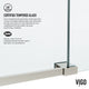 VIGO Elan 60" to 64" W x 74" H Frameless Sliding Shower Door, Stainless Steel, Clear Glass