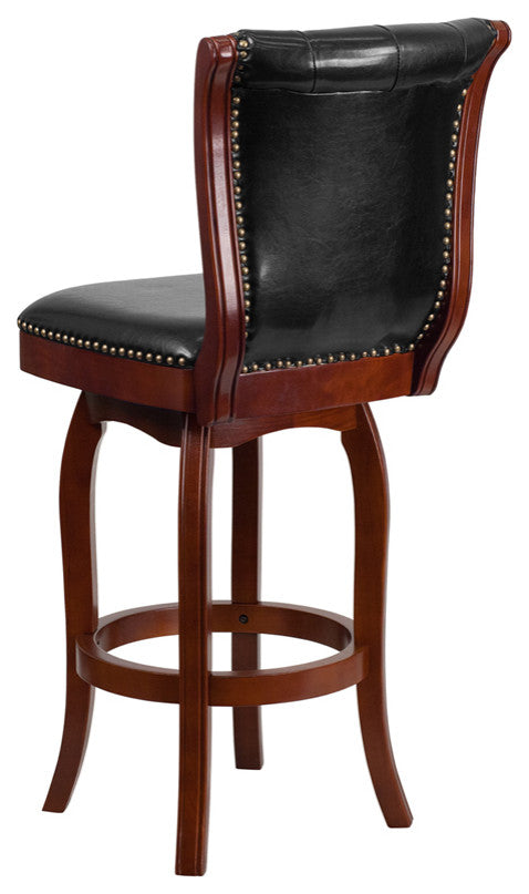 30" Cherry Wood Stool