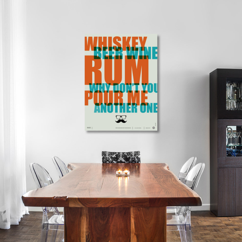 "Whiskey, Beer and Wine Poster" Fine Art Print