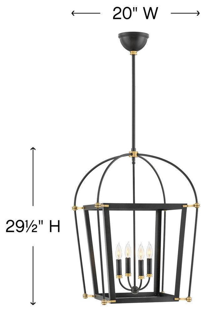 Hinkley Selby Large Open Frame, Black