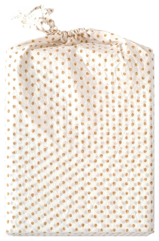Tan Dots Solid Sheet Set, Twin Extra Long