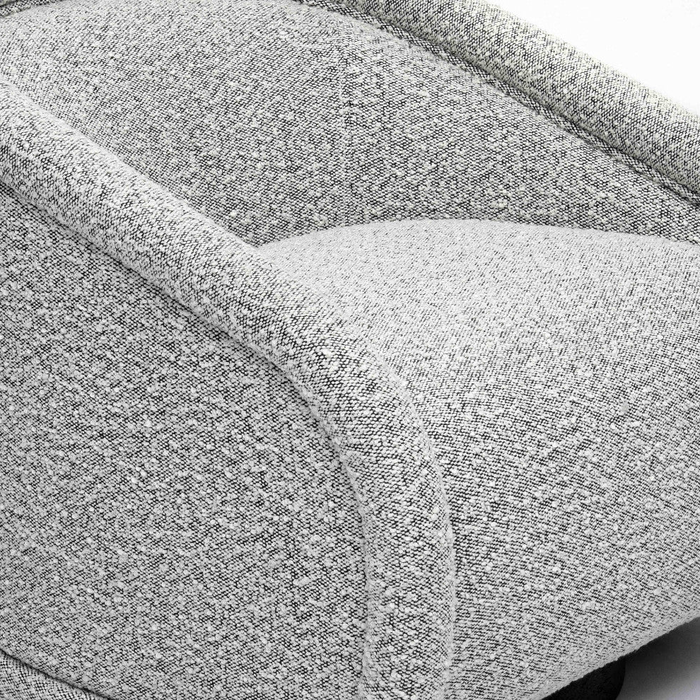 Rory Boucle Swivel Chair, Grey