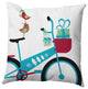 Close Up Bike Accent Pillow, Turquoise, 20"x20"