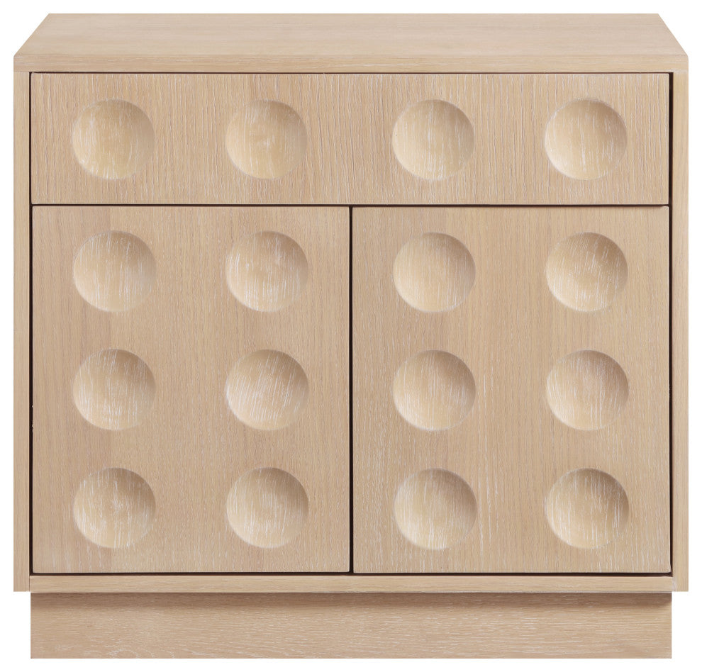 Compass Oak Veneer Nightstand, Natural
