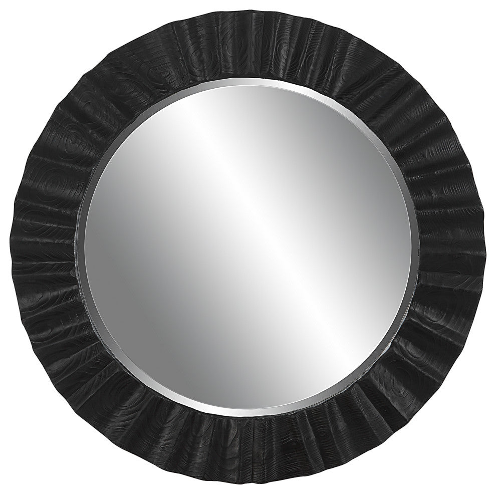 Uttermost 09798 Caribou Dark Espresso Round Mirror