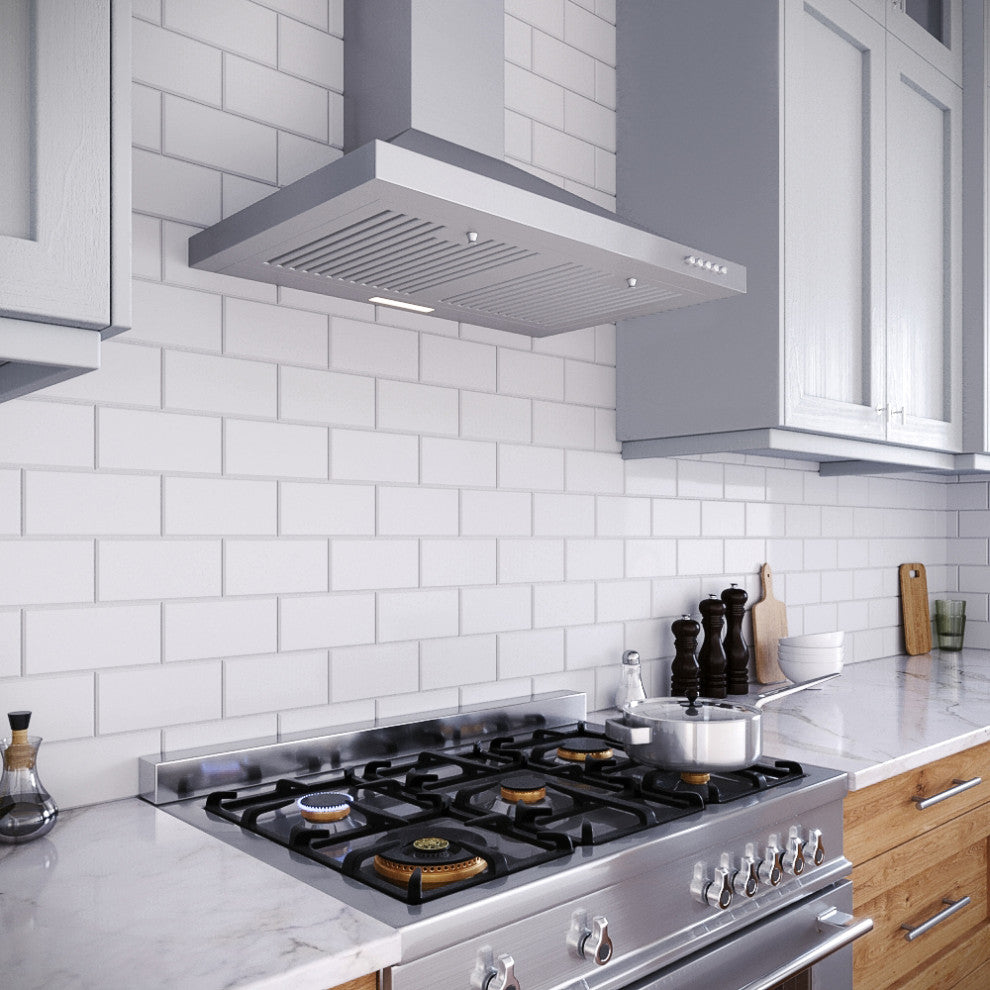 Streamline 30" Pontiere Ductless Wall Mount Range Hood, Stainless Steel