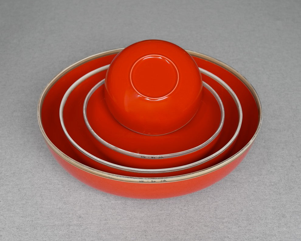 Coral Red Hermit Bowl, Medium