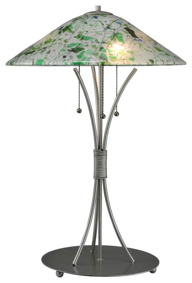 28"H Metro Fusion Times Square Glass Table Lamp
