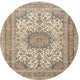 Ahgly Company Indoor Round Traditional Area Rugs, 4' Round