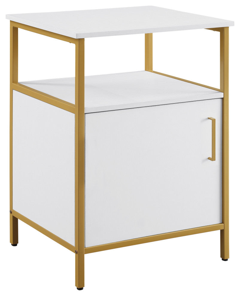 Modern Life Utility Table Printer Stand With Storage, White