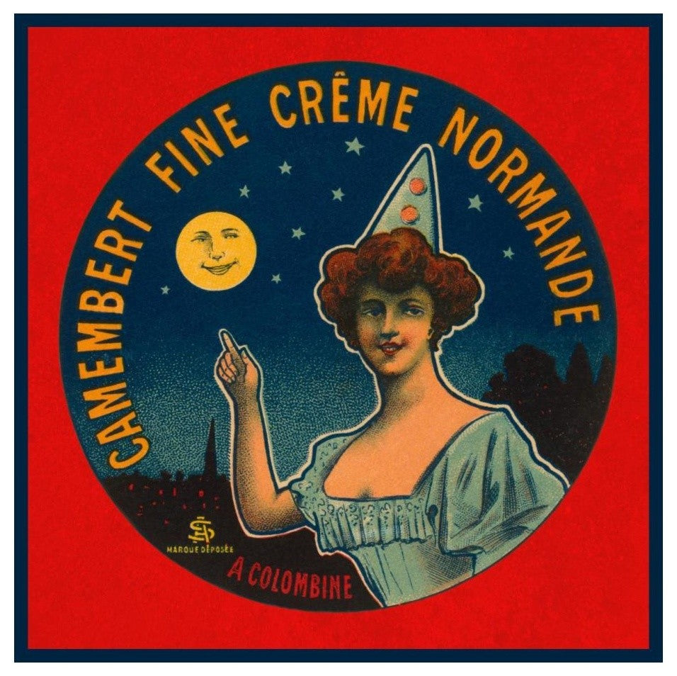 "Camembert fine creme Normande" Digital Paper Print by Retrolabel, 24"x24"