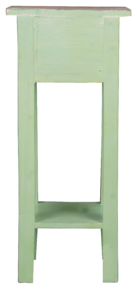 Sunset Trading Cottage Narrow Side Table, Distressed, Bahama, Limewash