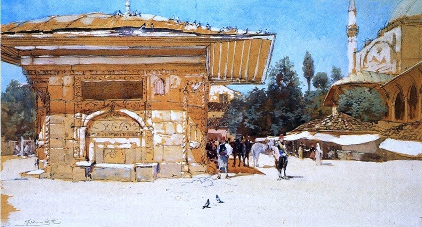 Francis Hopkinson Smith Beautiful Fountain  Scutari Gallery Wrapped Canvas Print