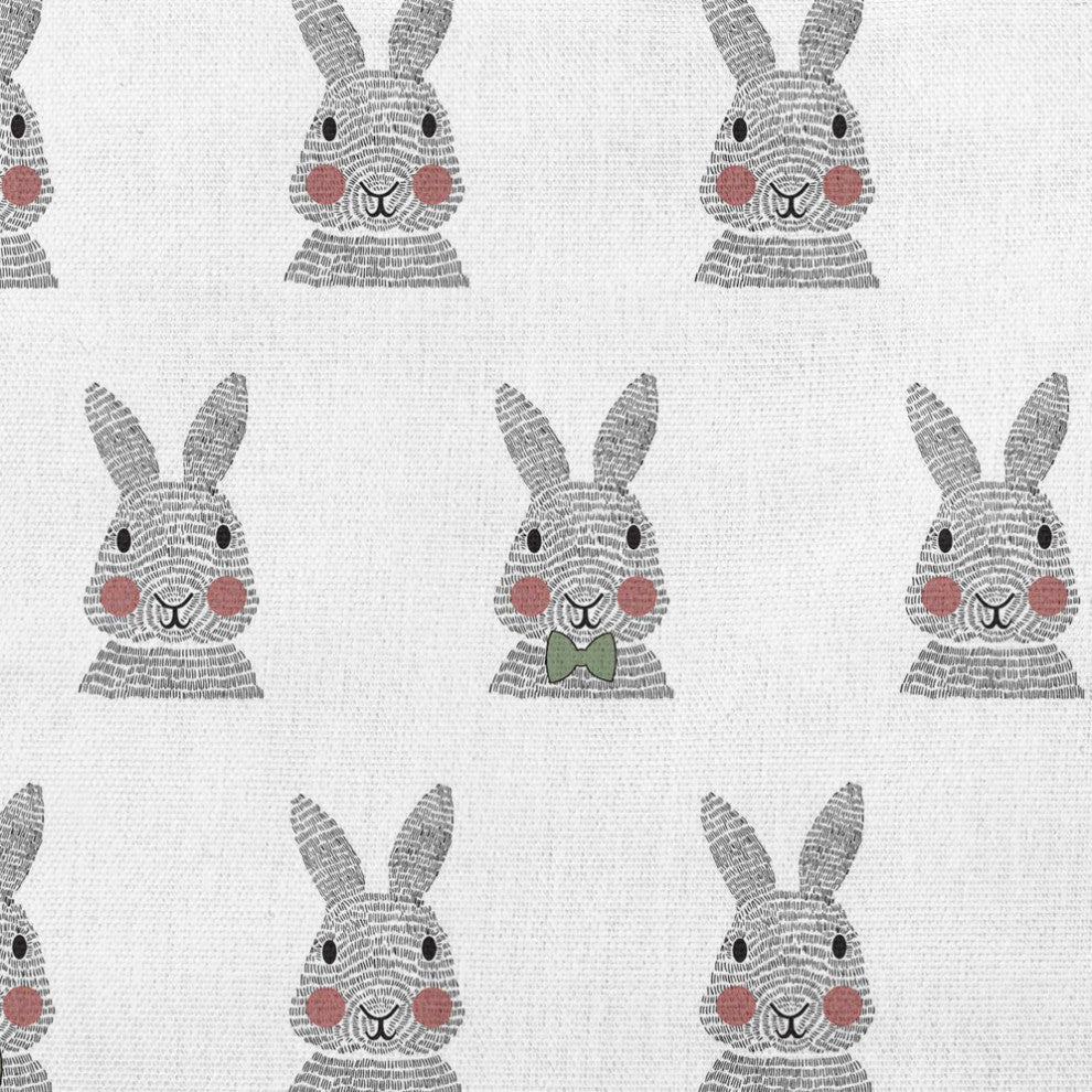 Bunny Fluffle Easter Decorative Throw Pillow, Laurel Tree Green, 20x20"