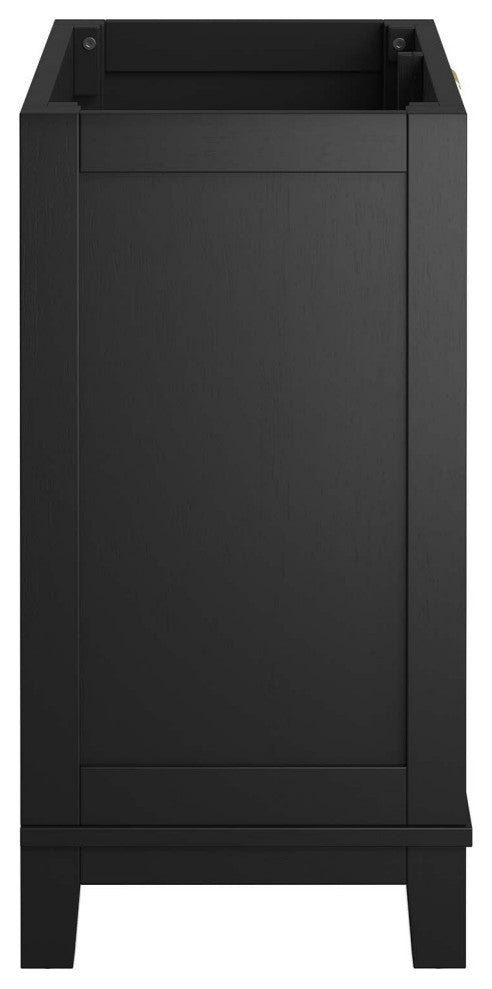 Dixie 36" Solid Wood Bathroom Vanity Cabinet, Sink Basin Not Included, Black