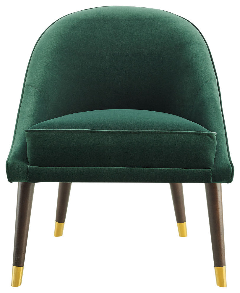 Avalon Velvet Accent Chair, Green