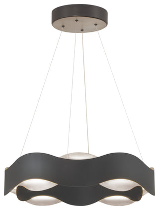 Vaughan 1-Light 24" Chandelier, Black/Nickel