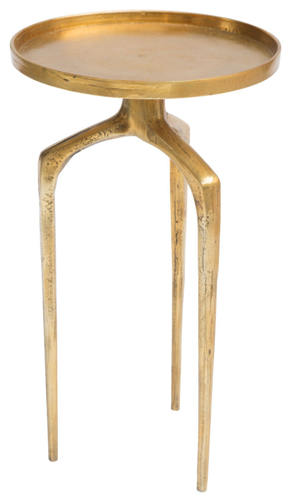Set of 2 Como Accent Tables Antique Gold
