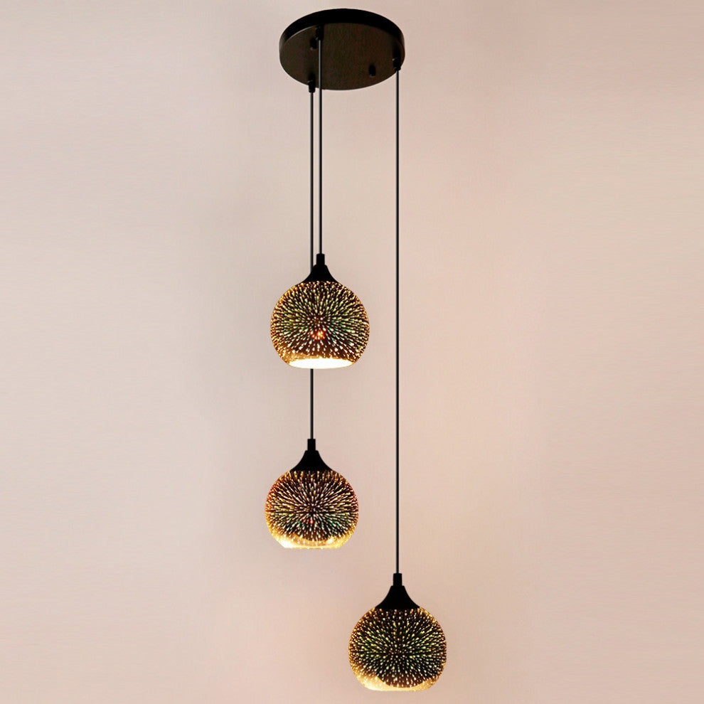 MIRODEMIÂ® Gourdon 3D Colorful Starry Sky Pendant Lamp, A3t