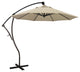 9' Bronze Cantilever Crank Lift 360-Rotation Aluminum Umbrella, Sunbrella, Antique Beige