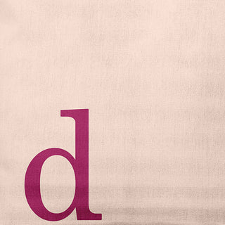 20" x 20" Modern Monogram Indoor/Outdoor Polyester Throw Pillow, Dusty Rose