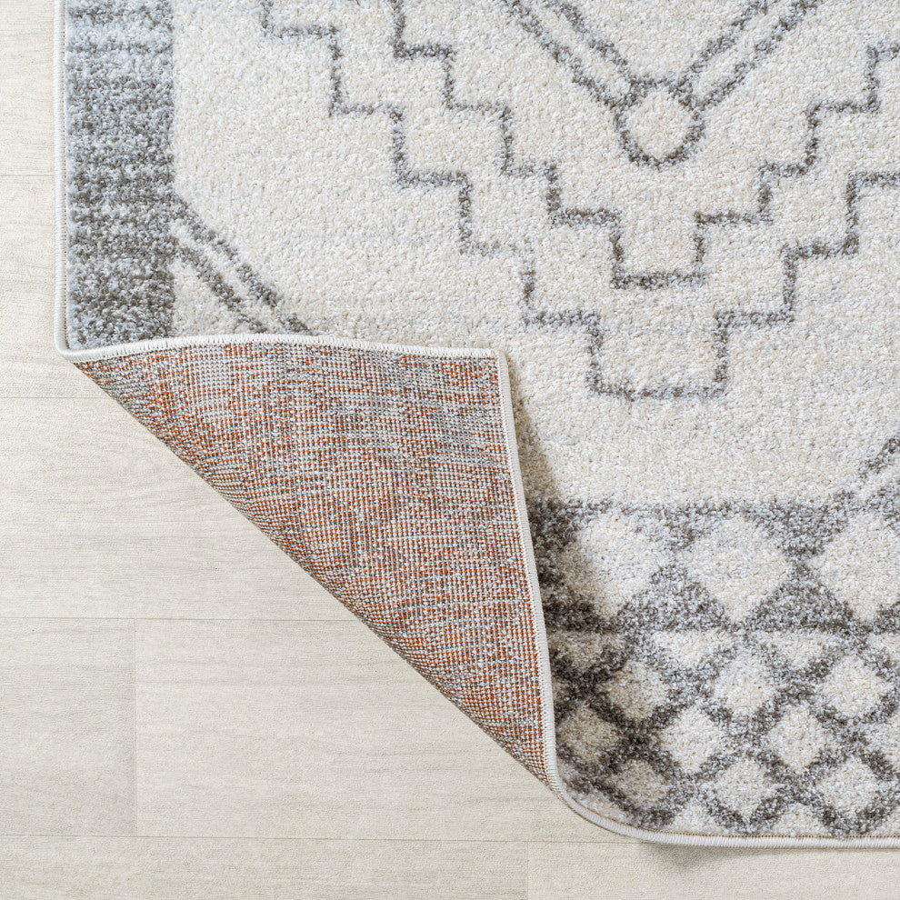 Amir Moroccan Beni Souk Rug, Cream/Gray, 12 Ft. X 15 Ft.