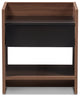 Vanda Modern and Contemporary Two-Tone Walnut and Black Wood 1-Drawer Nightstand
