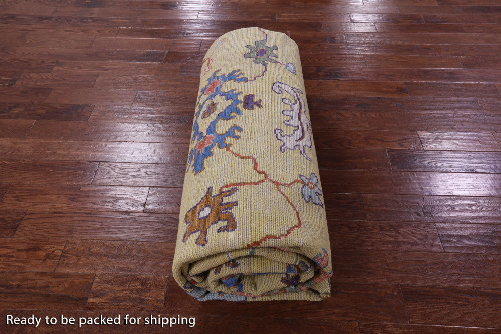 10' 3" X 14' 3" Turkish Oushak Hand-Knotted Wool Rug - Q13566