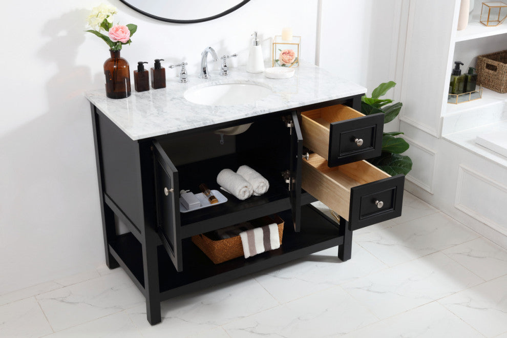 Matilda 42" Single Bathroom Vanity Set, Black