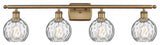 Innovations 516-4W-BB-G1215-6 4 Light Bath Vanity Light, Brushed Brass