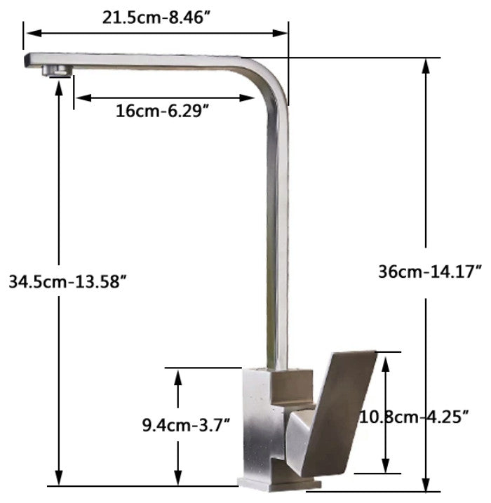 Deck Mounted Matte Black Single Handle Kitchen Faucet