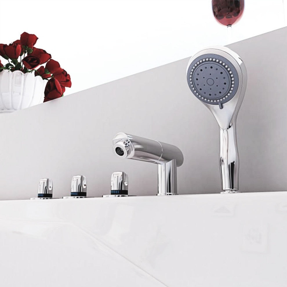 Whirlpool bathtub white 70.8" x 47.2" hot tub with Heater - Florence