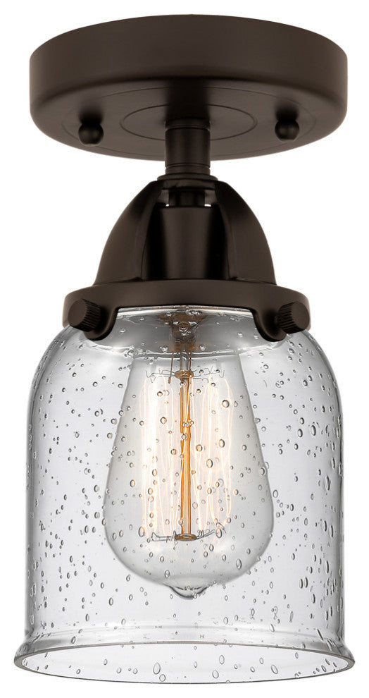 Small Bell Semi-Flush Mount, Oil Rubbed Bronze, Seedy, Seedy