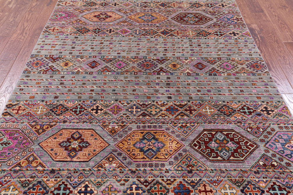 Handmade Khorjin Super Kazak Rug 5' 8" X 7' 10" Q11267