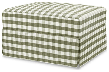 Crawford Gliding Ottoman, Moss Green Gingham