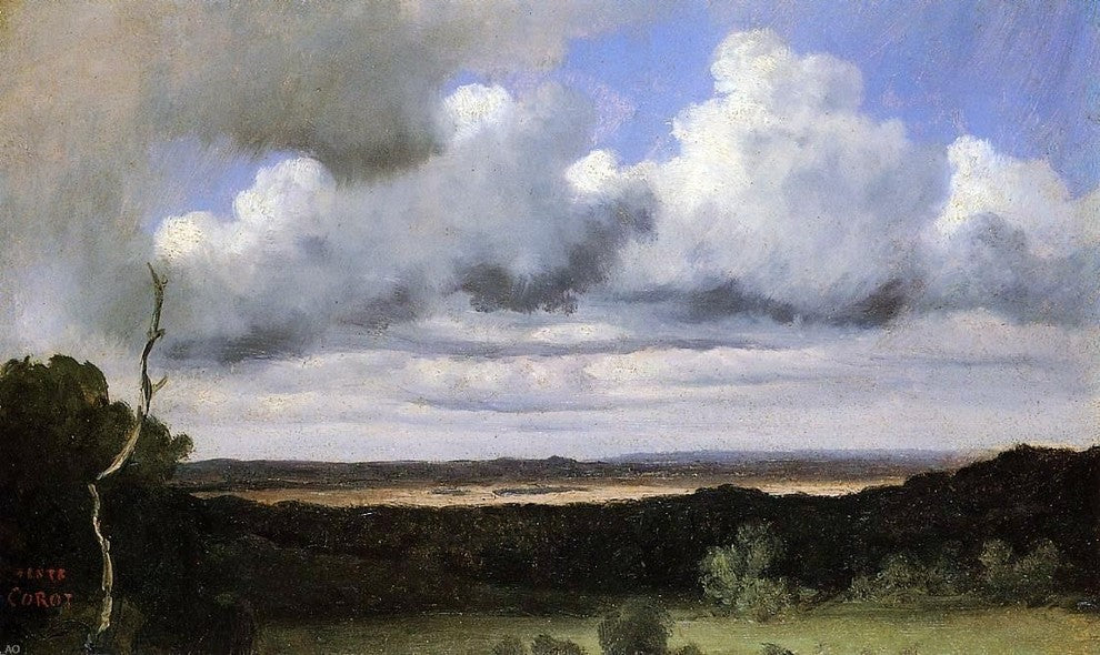 Jean-Baptiste-Camille Corot Fontainebleau Storm Wall Decal