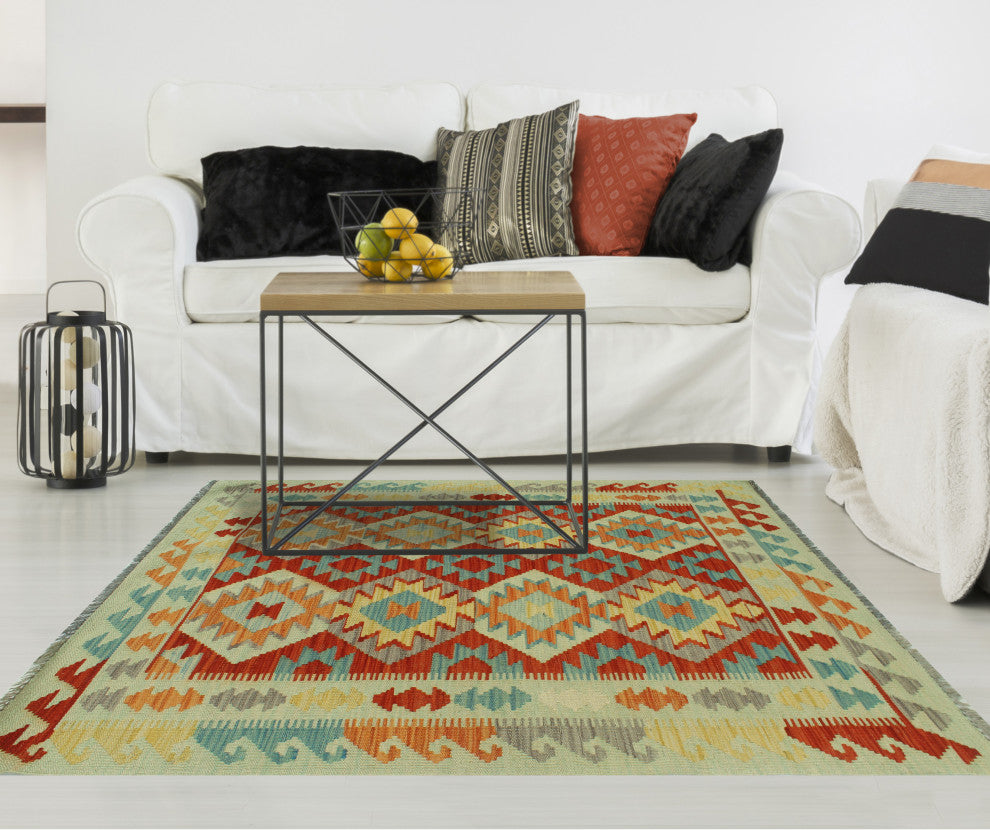 Winchester Kilim Lyman Lt. Green Rug