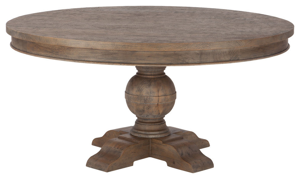 Chatham Downs 60-Inch Round Dining Table in Weathered Teak Finish