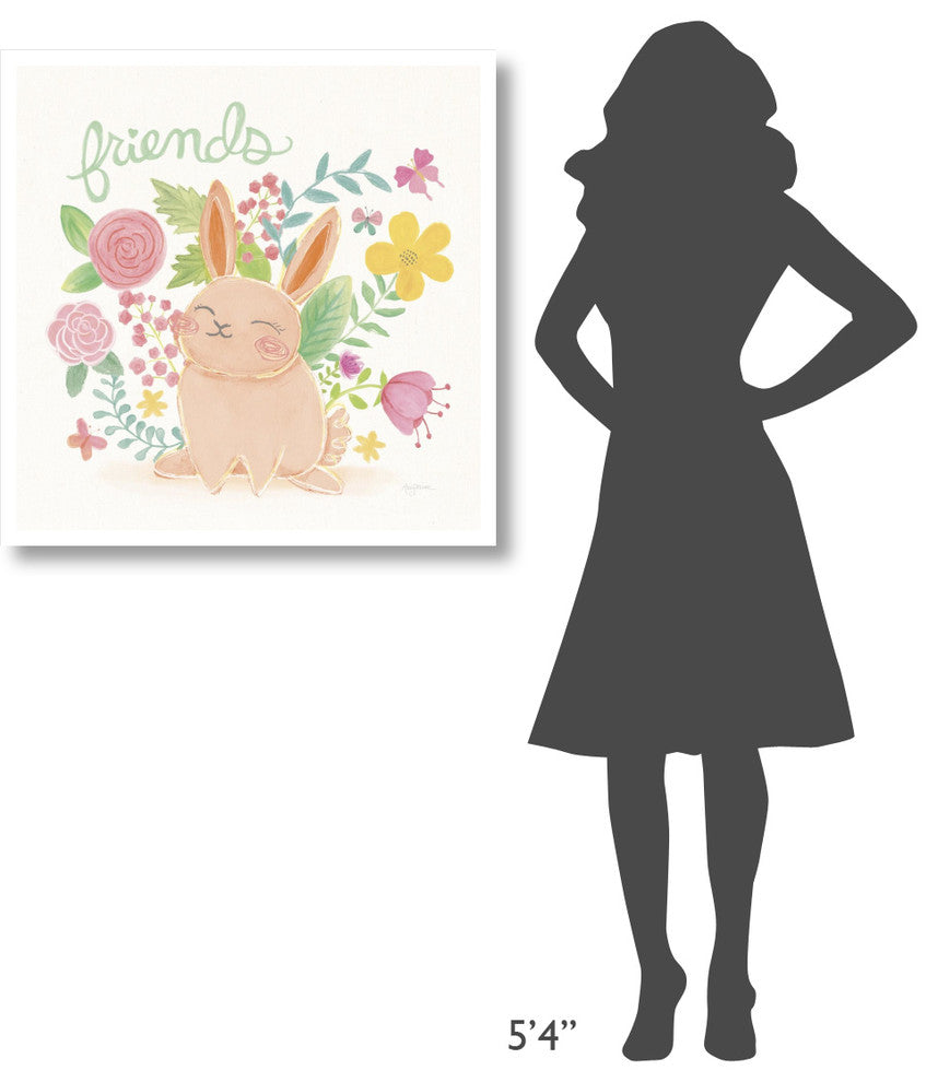 "Garden Friends White II" Digital Paper Print by Mary Urban, 32"x32"