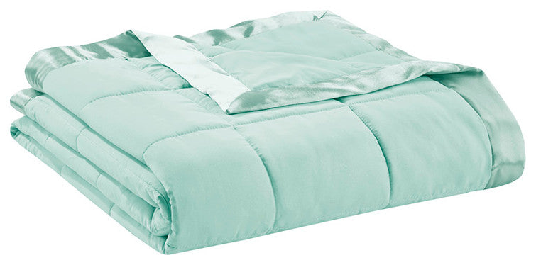 Madison Park Windom Lightweight Down Alternative Blanket With Satin Trim