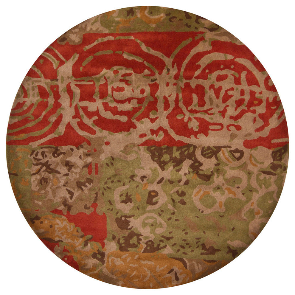 Nirvana Contemporary Area Rug, 7'9" Round