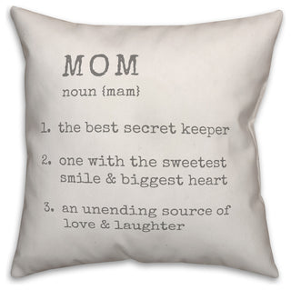 Mom Definition 18x18 Throw Pillow Cover