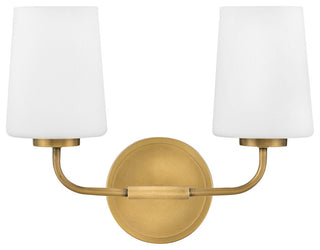 Lark Kline 14.25" Two-Light Bath Vanity Fixture, Heritage Brass