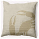 18x18" Crab Dip Nautical Decorative Indoor Pillow, Taupe